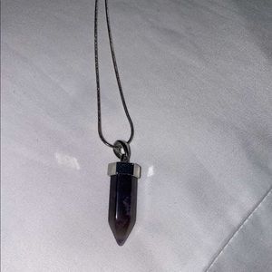 Smokey purple crystal necklace
